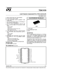 Datasheet TDA7476 производства STMicroelectronics