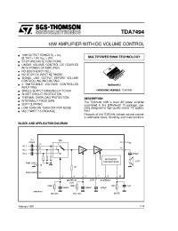 Datasheet TDA7494 производства STMicroelectronics