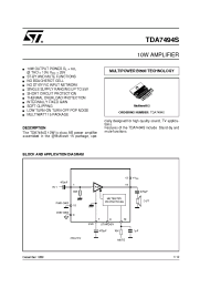 Datasheet TDA7494S производства STMicroelectronics