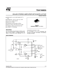Datasheet TDA7499SA производства STMicroelectronics