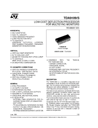 Datasheet TDA9109S manufacturer STMicroelectronics