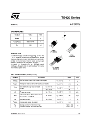 Datasheet TS420-600H-TR производства STMicroelectronics