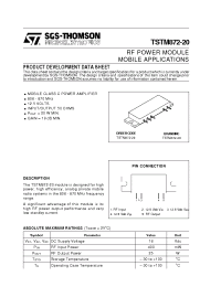 Datasheet TSTM872-20 manufacturer STMicroelectronics