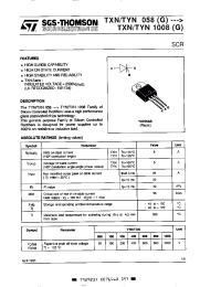 Datasheet TYN058 производства STMicroelectronics