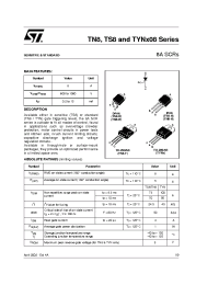 Datasheet TYN100 производства STMicroelectronics
