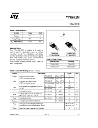 Datasheet TYN612MFP производства STMicroelectronics