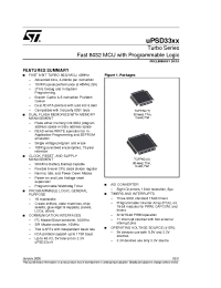 Datasheet UPSD3353D-40U6T производства STMicroelectronics
