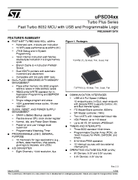 Datasheet UPSD3422E-40T6T производства STMicroelectronics