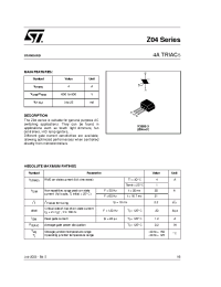 Datasheet Z0402NF manufacturer STMicroelectronics