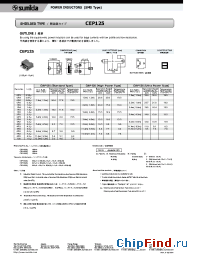 Datasheet CEP125-100MB-H manufacturer Sumida