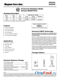 Datasheet DN2535N5 manufacturer Supertex