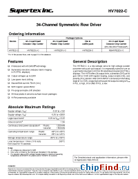 Datasheet HV7022-C manufacturer Supertex