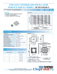 Datasheet DCRO160260-5 производства Synergy