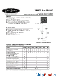 Datasheet 1N4937 manufacturer Synsemi