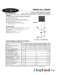 Datasheet 1N5406 manufacturer Synsemi