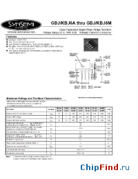 Datasheet GBJ6D производства Synsemi