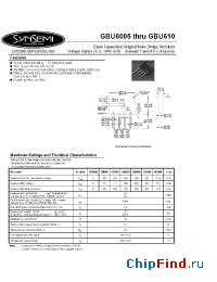 Datasheet GBU604 производства Synsemi