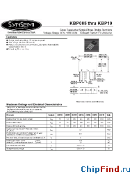 Datasheet KBP02 производства Synsemi