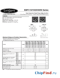 Datasheet KBPC1004 производства Synsemi