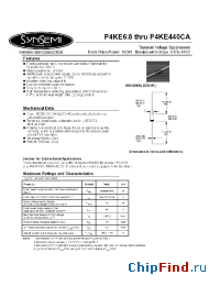 Datasheet P4KE7.5A manufacturer Synsemi