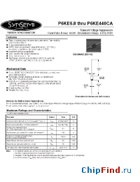 Datasheet P6KE200A manufacturer Synsemi