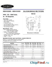 Datasheet RBV1002D производства Synsemi