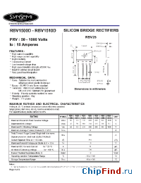 Datasheet RBV1508D производства Synsemi