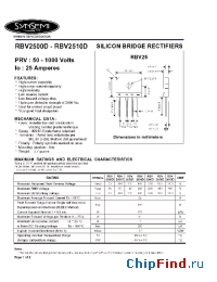 Datasheet RBV2501D производства Synsemi