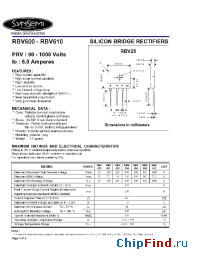 Datasheet RBV601 производства Synsemi