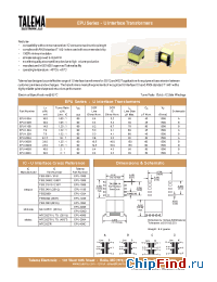 Datasheet EPU-100B manufacturer Talema
