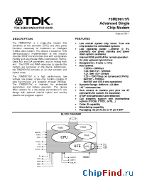 Datasheet 73M2901/5V manufacturer TDK