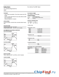 Datasheet NL322522T-R15X производства TDK