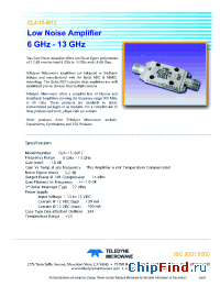 Datasheet CLA-13-6012 производства Teledyne