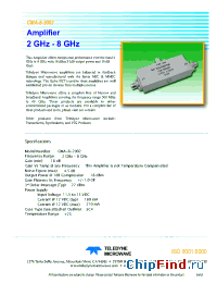 Datasheet CMA-8-4003 производства Teledyne