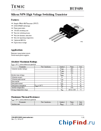 Datasheet BUF650 manufacturer TEMIC