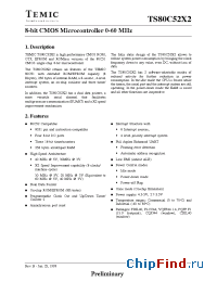Datasheet TS80C32X2-LCKD производства TEMIC