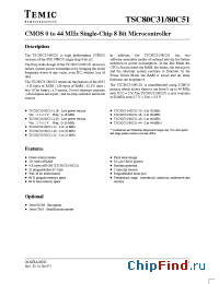Datasheet TSC80C31-12AA manufacturer TEMIC