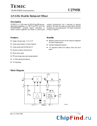 Datasheet U2795B-FP manufacturer TEMIC