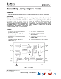 Datasheet U3665M manufacturer TEMIC