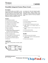 Datasheet U4090B manufacturer TEMIC