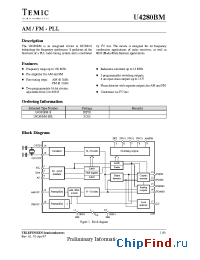 Datasheet U4280 manufacturer TEMIC