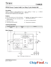Datasheet U6081B manufacturer TEMIC