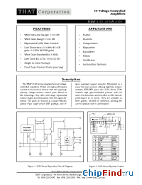 Datasheet THAT2151 производства THAT