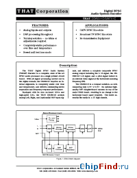 Datasheet THAT DBAS01E производства THAT