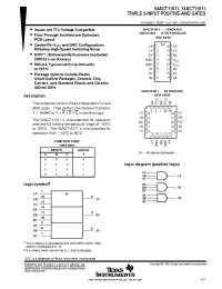 Datasheet 74ACT11011 производства TI