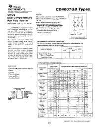 Datasheet CD4007UBPW manufacturer TI
