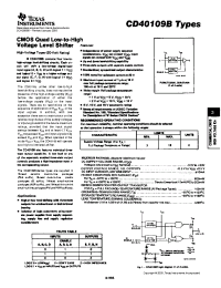 Datasheet CD40109B manufacturer TI