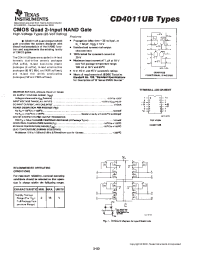 Datasheet CD4011UBM96 manufacturer TI