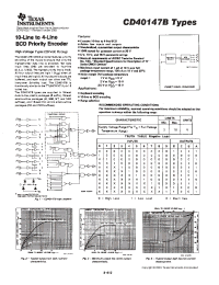 Datasheet CD40147BM96 manufacturer TI