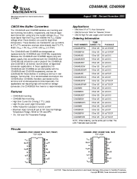 Datasheet CD4049UBM96 manufacturer TI